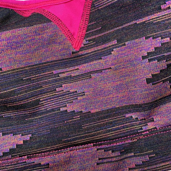 BROOKS Running Rebound Racer Sports Bra Size 34B Pink Black Adjustable Straps - Picture 7 of 11